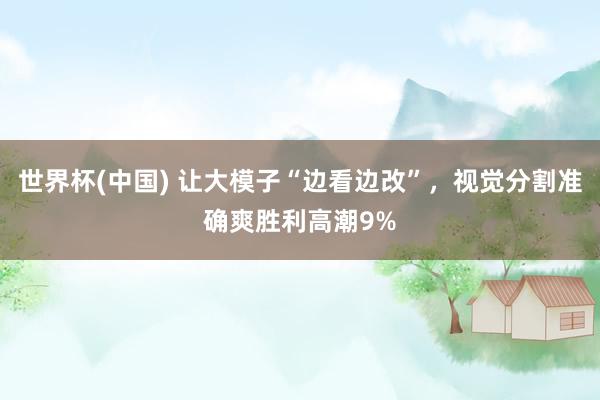 世界杯(中國(guó)) 讓大模子“邊看邊改”，視覺(jué)分割準(zhǔn)確爽勝利高潮9%